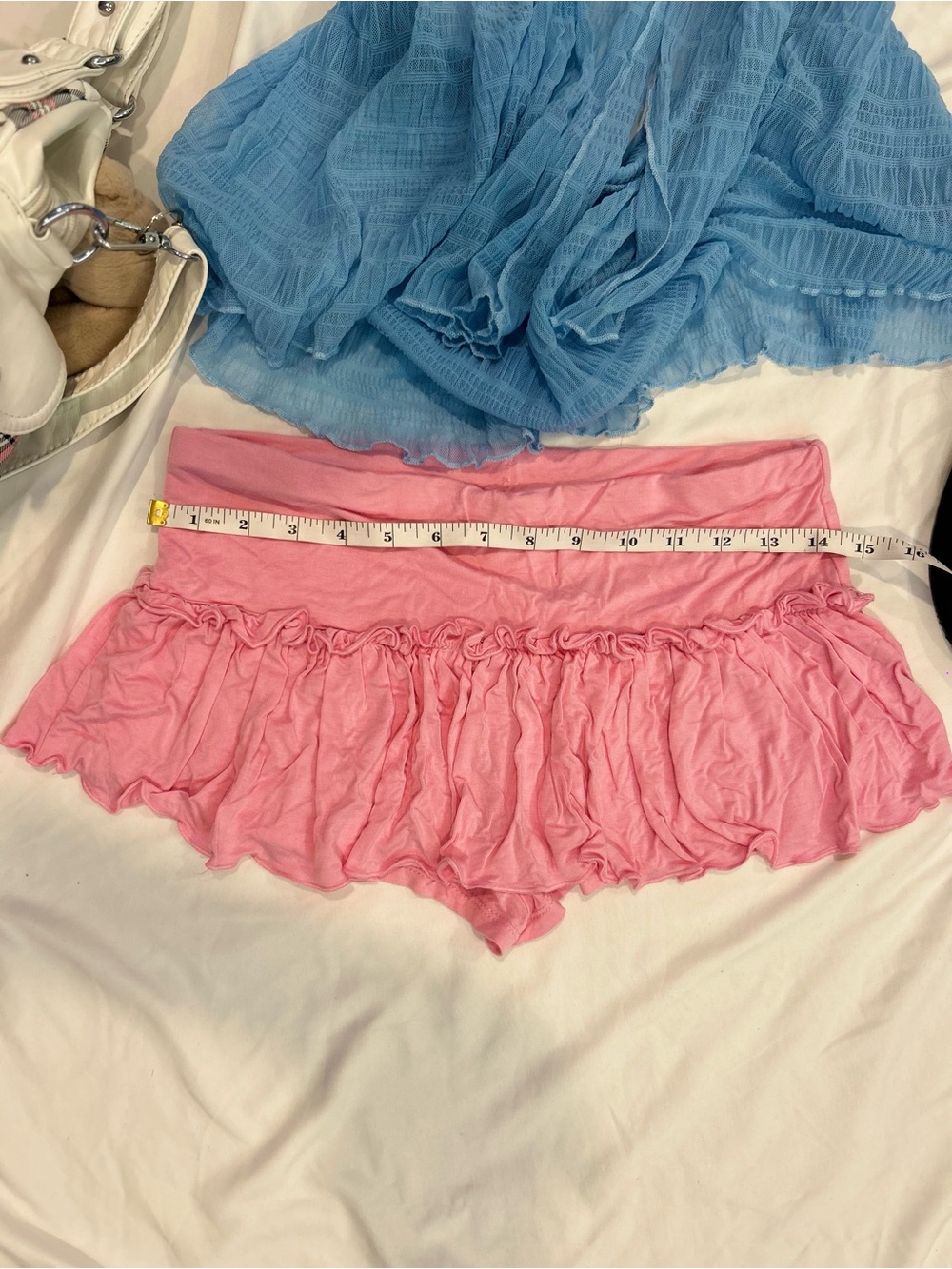 Pink Ruffle Lounge Shorts - Picture 6 of 6